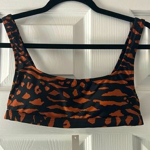 Madewell Second Wave Balconette Bikini Top in Animal Attraction, size S